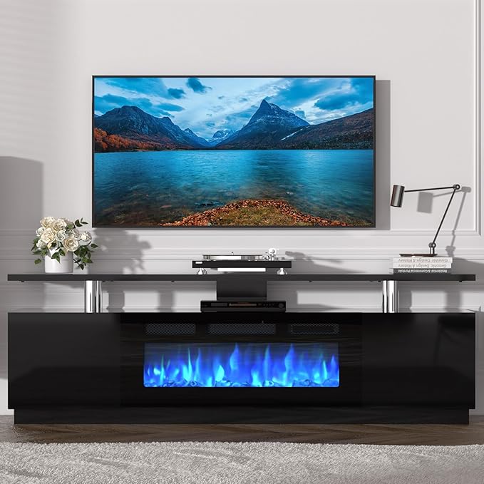 70 Inch Fireplace TV Stand by GarveeHome