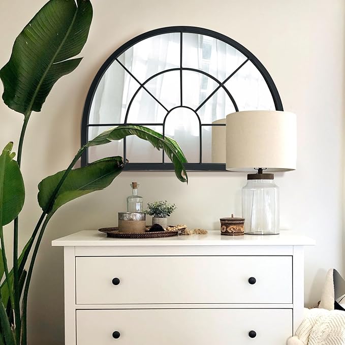 WAMIRRO Arched Window Pane Mirror Decor, Farmhouse Mantel Mirrors by WAMIRRO