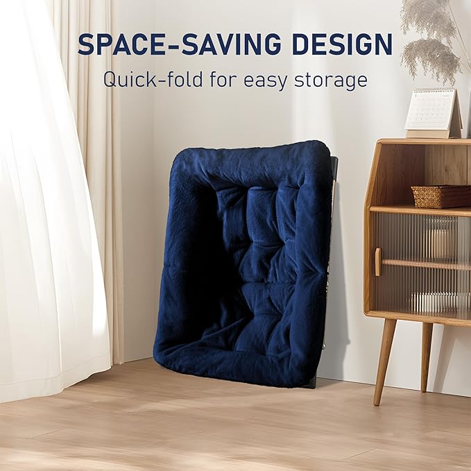 Comfy Oversized Saucer Chair, Soft Faux Fur Reading Lounge Chair - Image 7
