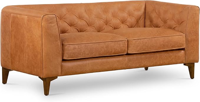 POLY & BARK 74” Essex Apartment Leather Couch by POLYBARK