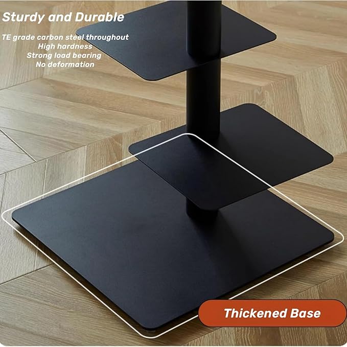 9-Tier Spine Bookshelf Metal Bookcase 5 Colors Vertical Bookshelf Tower - Image 7