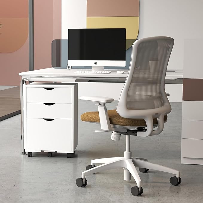 HollyHOME 3-Drawer Wood File Cabinet, Under Desk Cabinet - Image 4