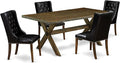 East West Furniture X777FO749-5 5 Piece Dining Set Includes a Rectangle Dining by EastWestFurniture