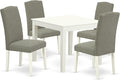 East West Furniture OXEN5-LWH-06 5 Piece Modern Dining Table Set Includes a by EastWestFurniture