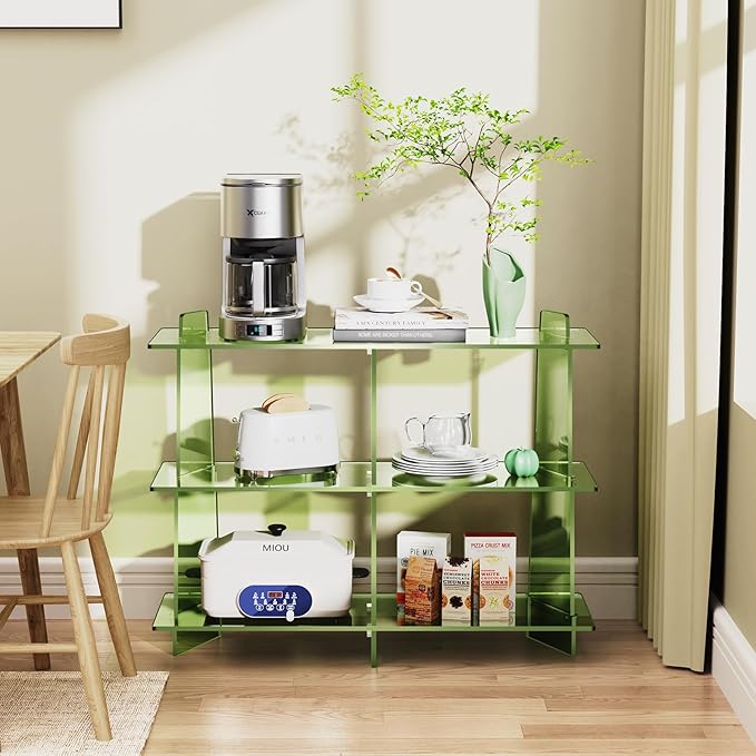 Acrylic Bookshelf, Small 3 Tier Open Bookcase - Image 2