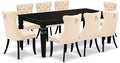 East West Furniture LGDA9-BLK-32 9 Piece Dining Room Set Includes a Rectangle by EastWestFurniture