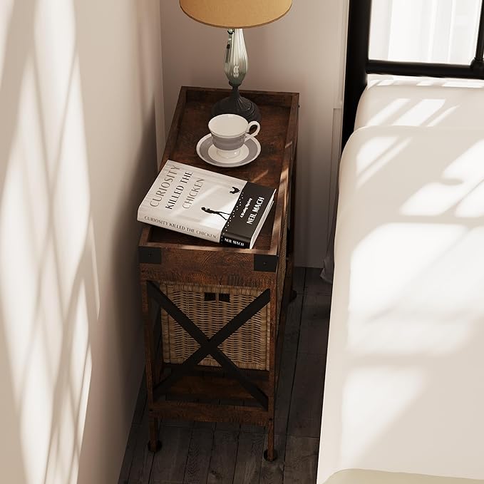 Narrow Side Table, Slim End Table, Sofa Side Table, End Table Nightstand - Image 5
