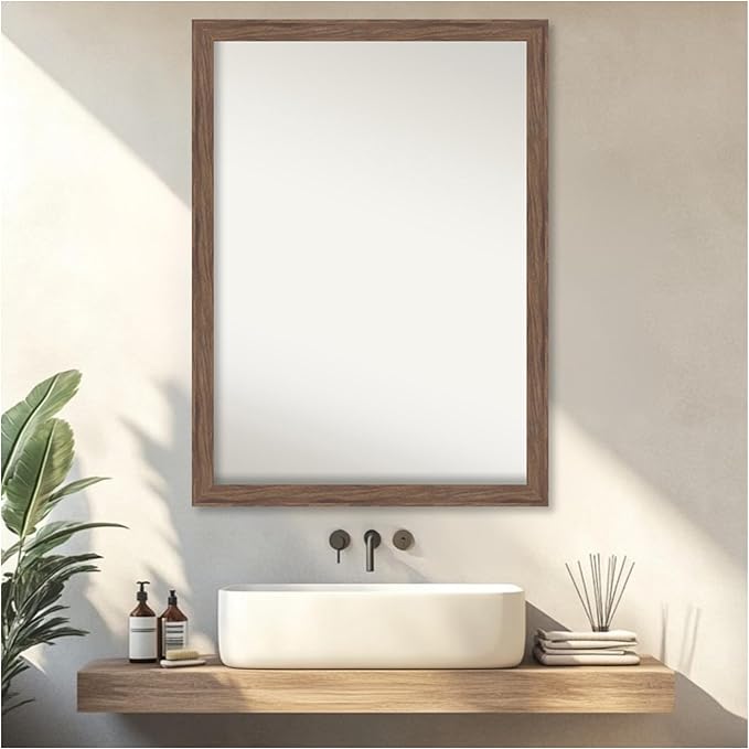 Amanti Art Brown Bathroom Mirror - Image 5