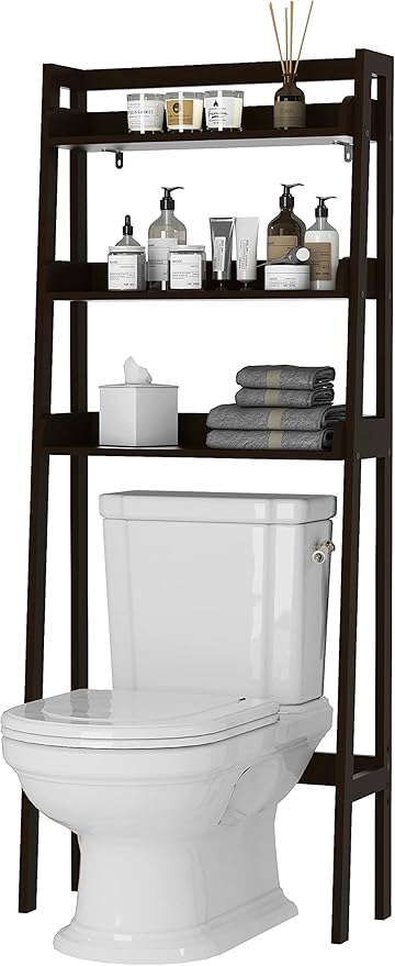 UTEX Over The Toilet Storage, 3-Tier Bathroom Shelves Over Toilet, Behind by UTEX
