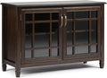 SIMPLIHOME Connaught SOLID WOOD 46 inch Wide Traditional Low Storage Cabinet in by SimpliHome