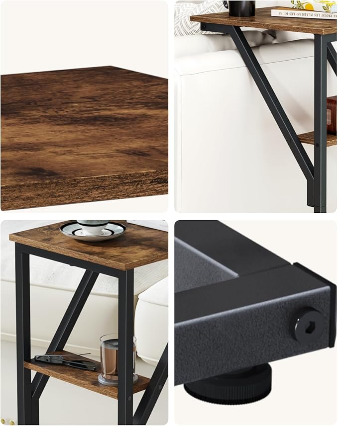 C-Shaped End Table, Small Side Table - Image 7