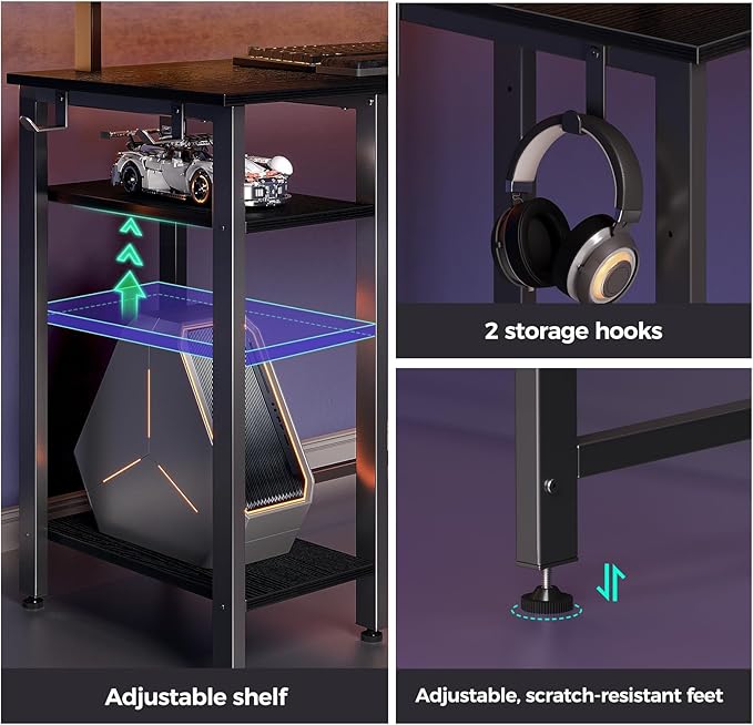 Rolanstar L Shaped Gaming Desk - Image 9