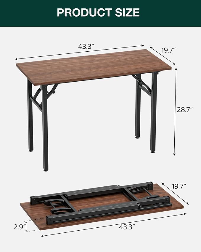 Frylr Small Folding Computer Desk – Portable 43.3 Inch Foldable Laptop Table - Image 8
