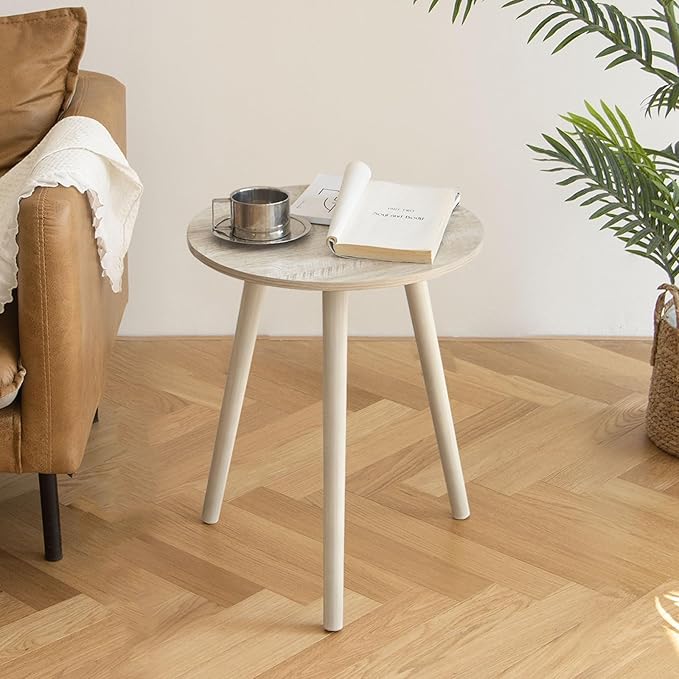 AWASEN Round Side Table, Modern Small End Table by AWASEN