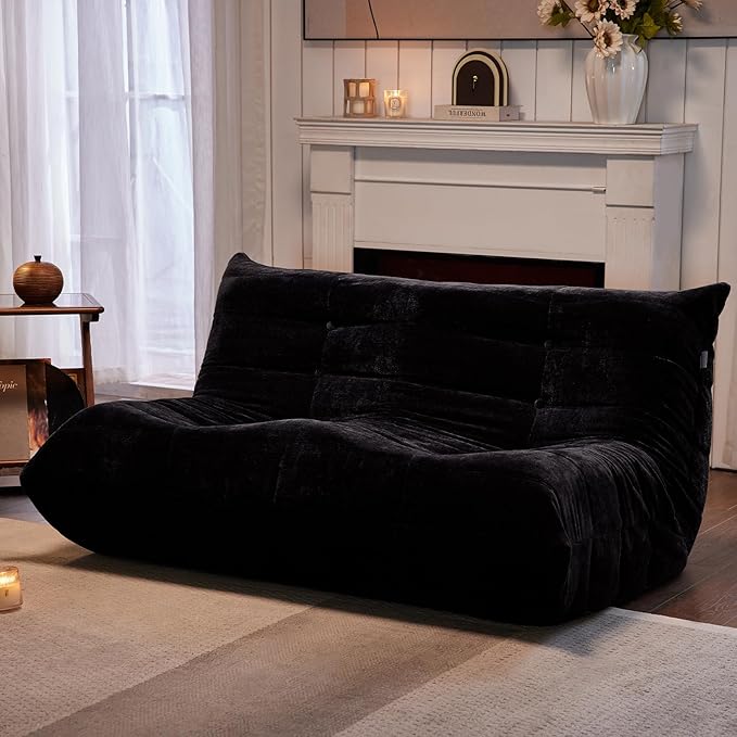 Bean Bag Chair, Loveseat Fireside Chair Large Bean Bag Sofa - Image 8