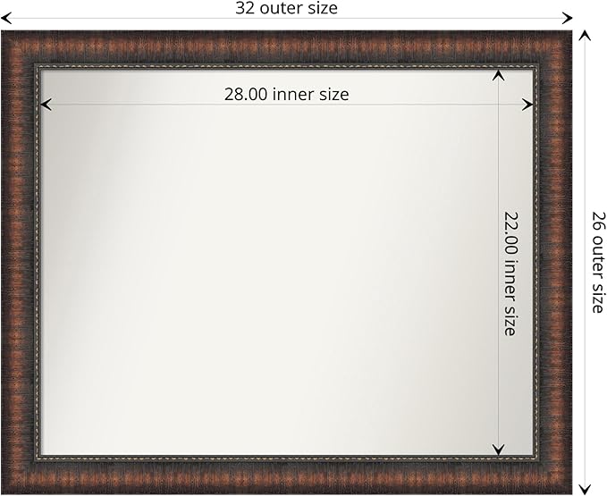 Amanti Art White Bathroom Mirror - Image 4