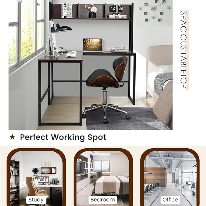 Tangkula Reversible L-Shaped Desk - Image 9