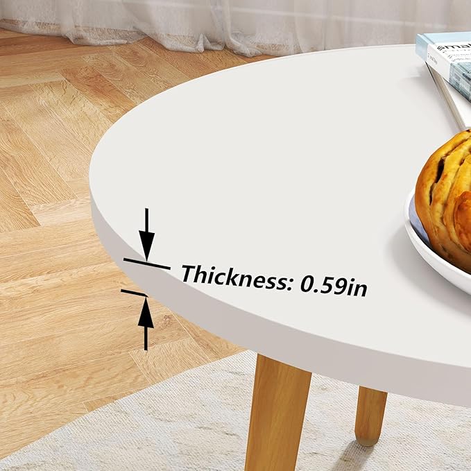 Round Coffee Table Low Table - Image 8