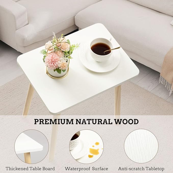 FORAOFUR Side Table, Small End Table Accent Table Living Room Bedroom Balcony - Image 4