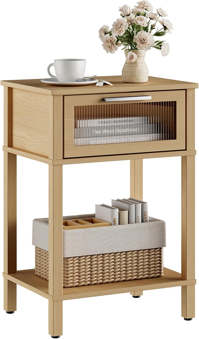 Nightstand Wooden Bedside Table by MMEOLUOOK