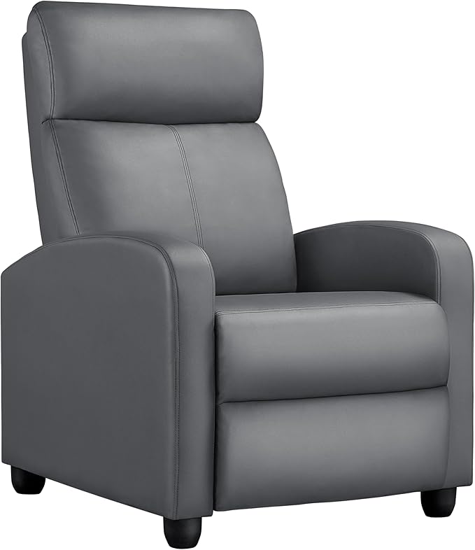Yaheetech Recliner Chair PU Leather Recliner Sofa Home Theater Seating by Yaheetech