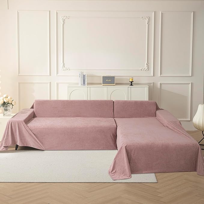MYSKY HOME Pink Sofa Cover Couch Covers - Image 6