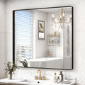 40x36 Inch Black Framed Bathroom Mirror by VANLIOBathroomMirror