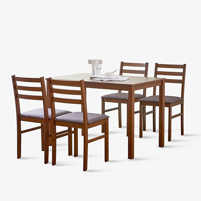 Livinia Seattle 5-Piece Wooden Dining Table Set by Livinia