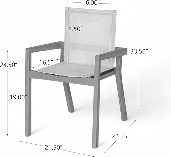 Merax Mesh Seating Solid Wood Dining Chairs Set of 2, French Country Style - Image 10