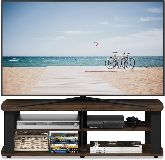 FURINNO Nelly Entertainment Center TV Stand, Short 43.3" x13.4 x13.1, Columbia - Image 4