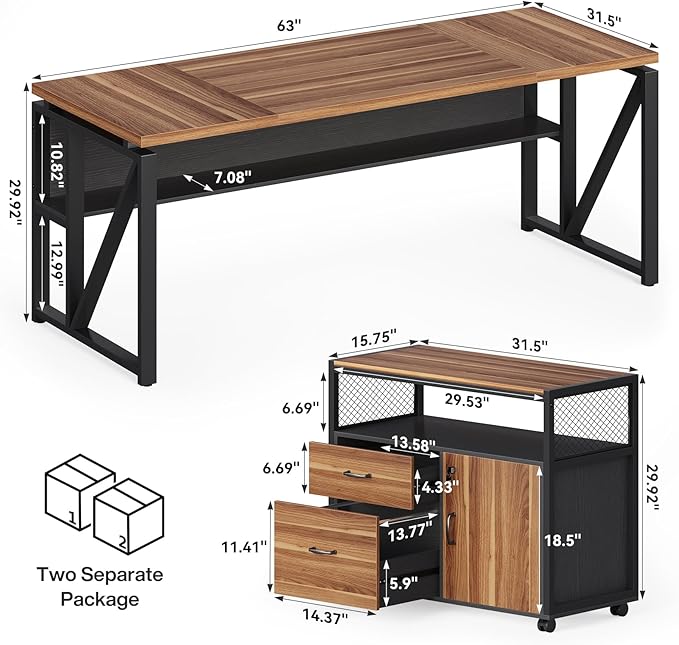 LITTLE TREE 63-Inch Office Desk - Image 2