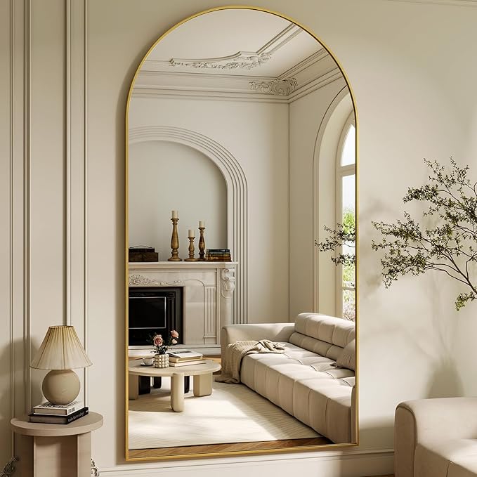 86"x40" Arched Full Length Mirror Floor Mirrors - Image 3