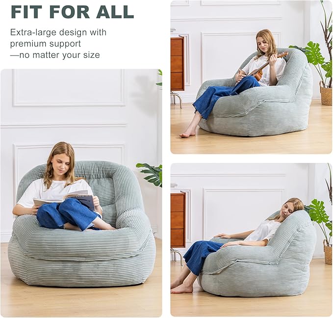 Giant Bean Bag Chair with Armrests - Image 6