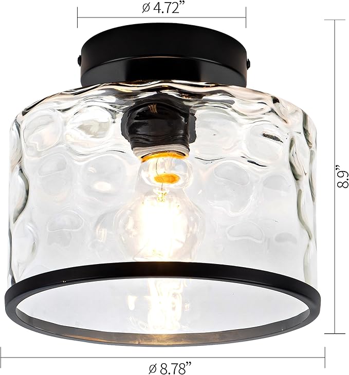 Glass Ceiling Light, Farmhouse Light Fixture - Image 2