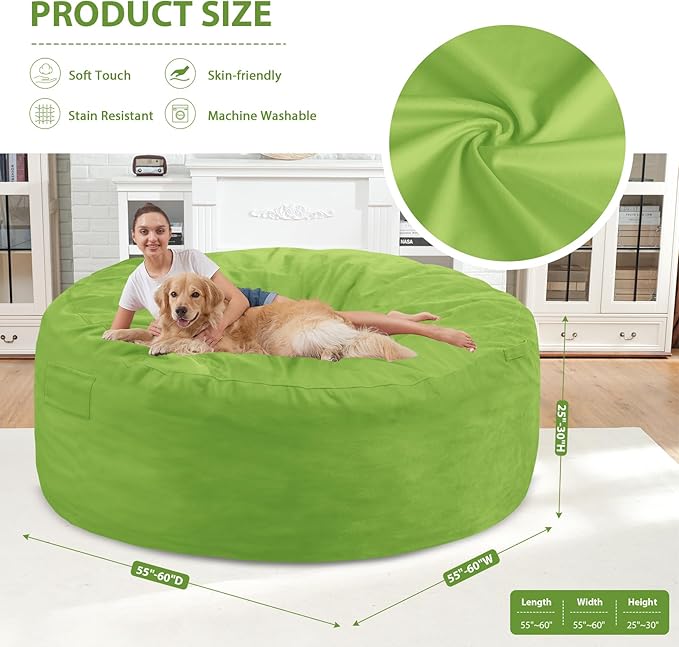 6FT Bean Bag Chair, Large Bean Bag Chairs - Image 3