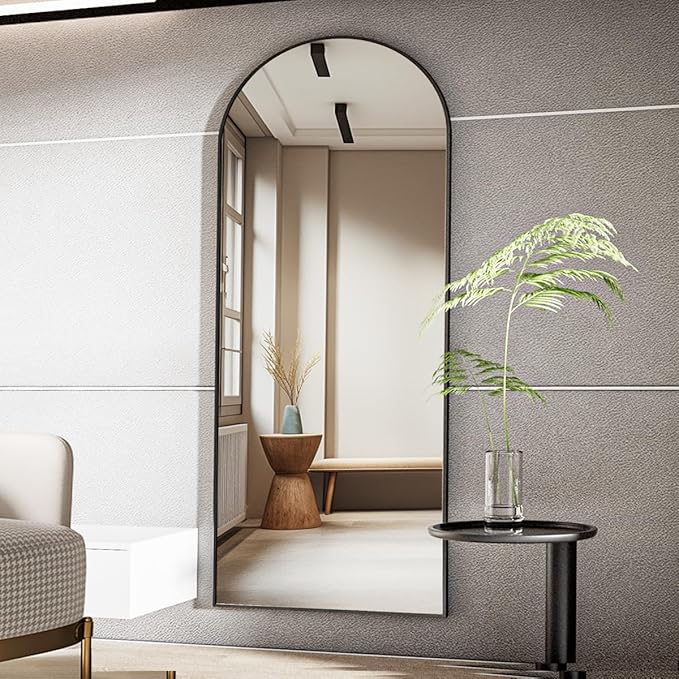 Koonmi Mirror Full Length 26x71 Inch, Arched Full Body Mirror, Free Standing - Image 3