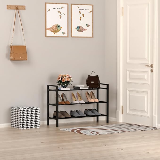 Haddockway Bamboo Shoe Rack for Closet, Free Standing Shoe Organizer - Image 2