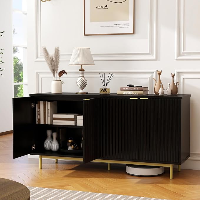 Vipbear Modern TV Stand for 65 Inch TV, Entertainment Center - Image 8