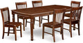 East West Furniture DONO7-MAH-W 7 Piece Dining Table Set Consist of a Rectangle by EastWestFurniture