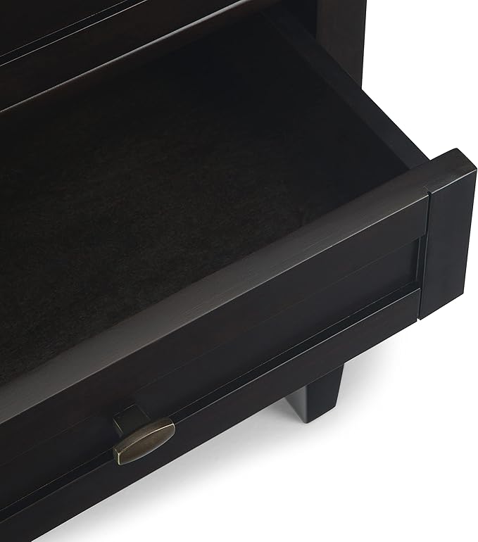 SIMPLIHOME Warm Shaker SOLID WOOD 24 Inch Wide Transitional Bedside Nightstand - Image 8