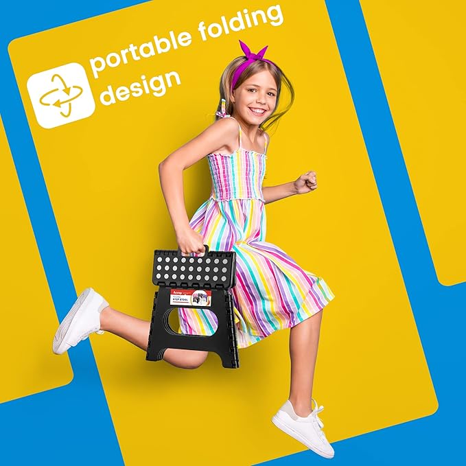 ACSTEP Folding Step Stool for Adults-11 Height Lightweight Plastic Stepping - Image 7
