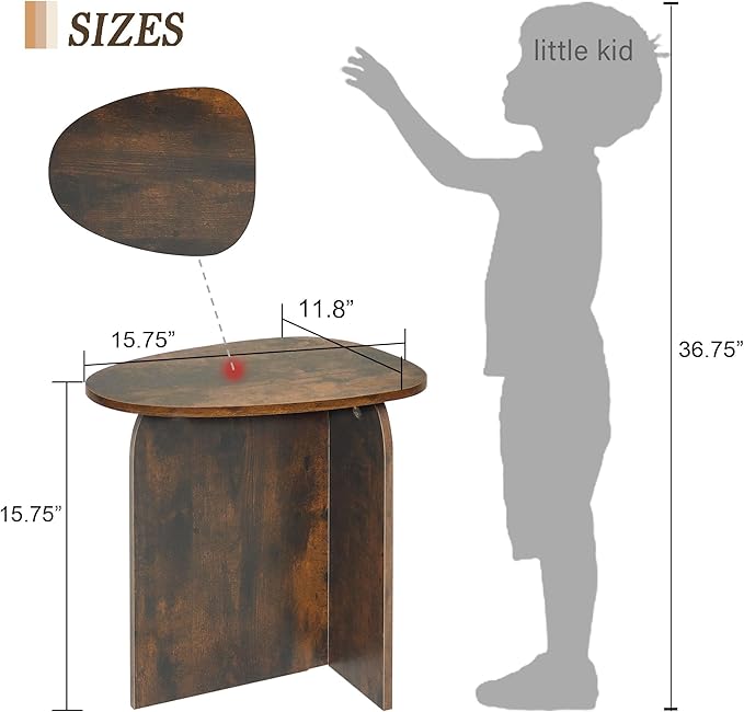 AWASEN Side Table, Small Triangle End Table Living Room, Modern Accent Table - Image 3