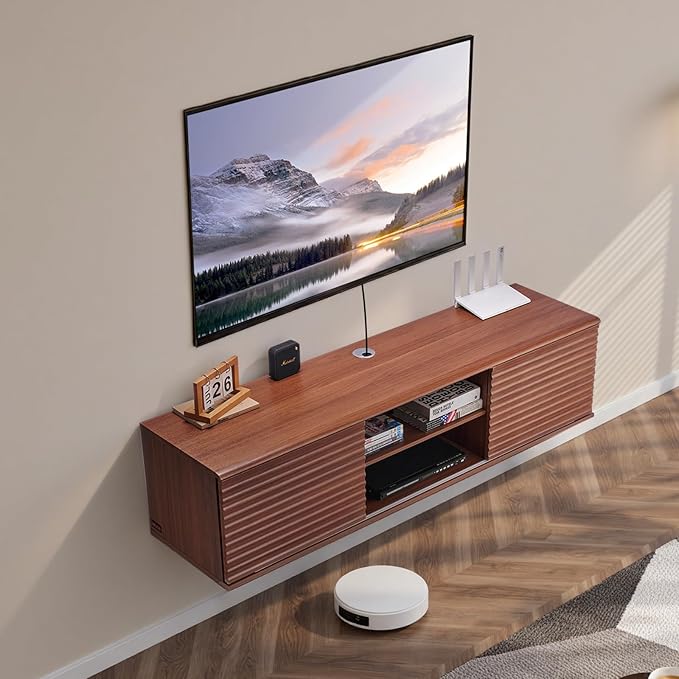 VEVOR Floating TV Stand, 2 Tiers Floating TV Shelf - Image 8