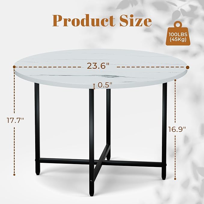 Round Coffee Table, Small Coffee Tables - Image 2