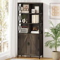FATORRI Industrial Tall Bookshelf, Rustic Bookcase by FATORRI