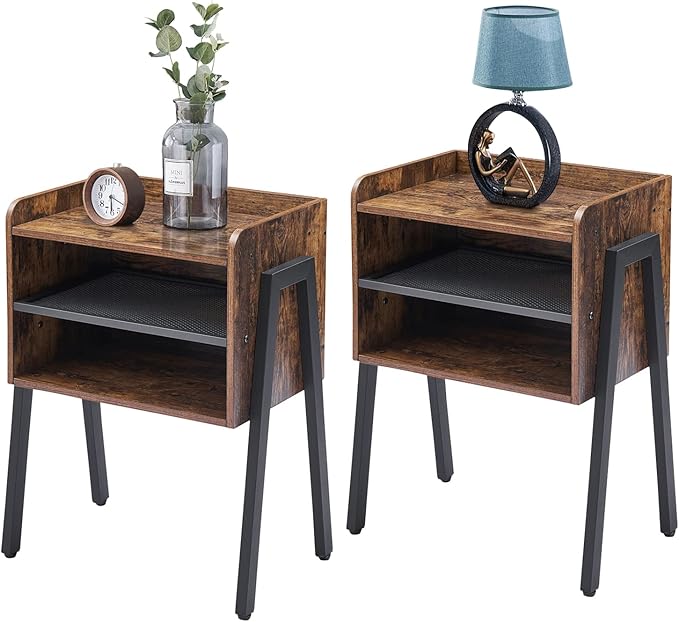 VECELO Stackable Nightstand, End Table Side Table - Image 9