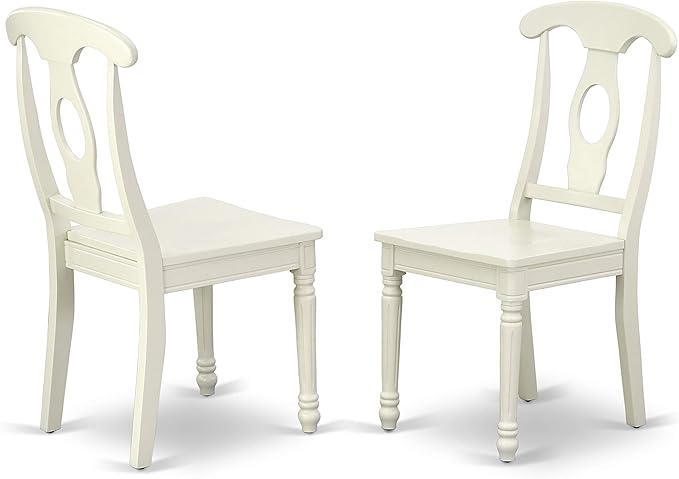 East West Furniture DOKE7-LWH-W 7 Piece Dining Set Consist of a Rectangle - Image 6