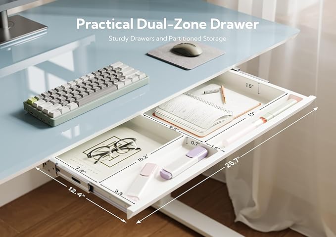 INNOVAR Glass Standing Desk - Image 4