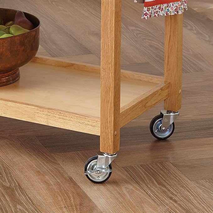 Homestyles General Line Natural Mobile Kitchen Cart - Image 4