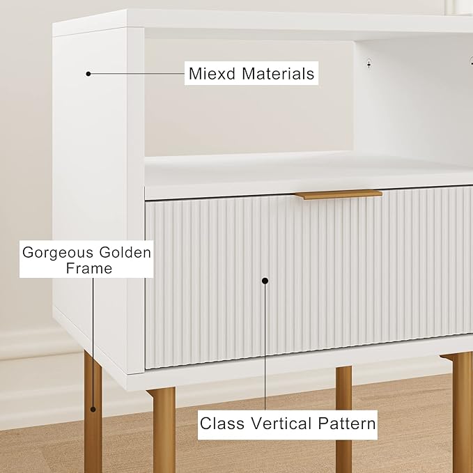 Masupu Nightstand, Mid-Century Modern Bedside Table - Image 9